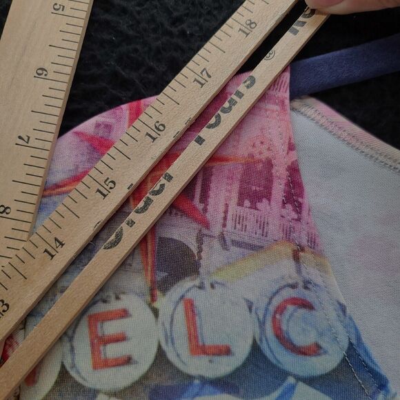 Fantazia Womens Blouse Multi-Color Size Medium 100% Polyester 3/4 Sleeve - Picture 5 of 11